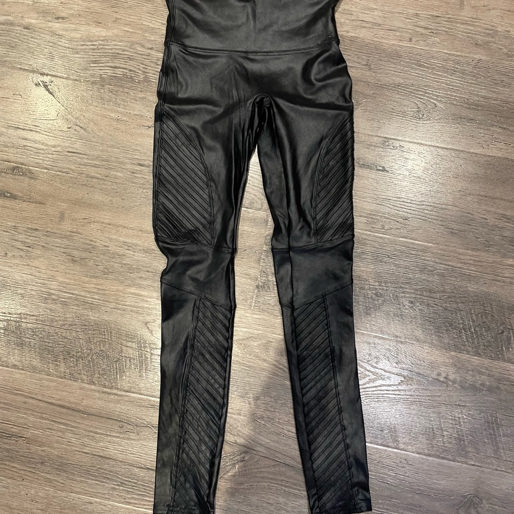 Spanx Faux Leather Moto Leggings